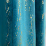 Draperii cu inserții aurii - Albastru Turquaise - imagine 3