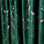 Draperii Catifea Marmorat - Verde Smarald - imagine 2
