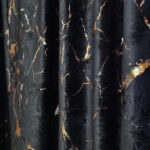 Draperii Catifea Marmorat - Negru - imagine 2
