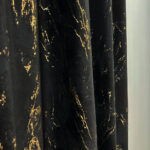 Draperii cu inserții aurii - catifea neagra - imagine 2