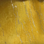 Draperii cu inserții aurii - Galben mustar - imagine 2