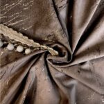 Draperii cu inserții aurii - Maro - imagine 2