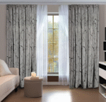 Draperii Catifea Marmorat - Silver-Gri