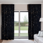 Draperii Catifea Marmorat - Negru