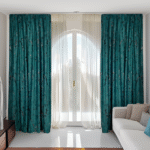 Draperii Catifea Marmorat - Verde Turquaise